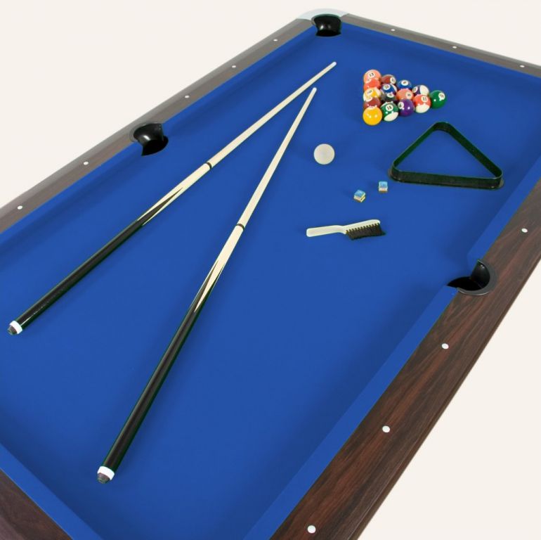 GamesPlanet® Kulečníkový stůl s vybavením, 8 ft, modrý