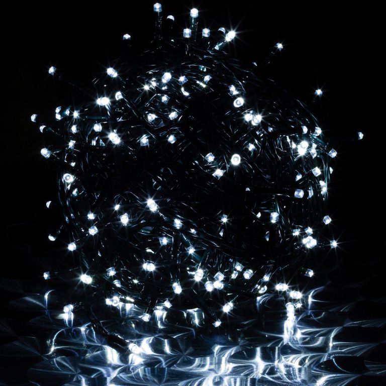 Vánoční LED osvětlení - 10 m, 100 LED, studeně bílé